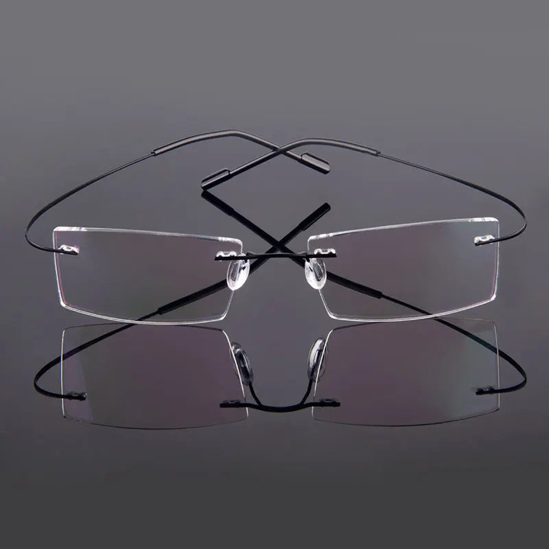 Gmei Optical Fashion Rimless Glasses Frame Memory Alloy Eyeglasses Prescription Ultralight Flexible Frames 9 Colors T8089