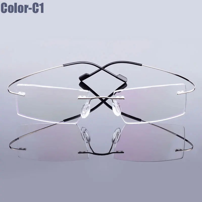 Gmei Optical Fashion Rimless Glasses Frame Memory Alloy Eyeglasses Prescription Ultralight Flexible Frames 9 Colors T8089