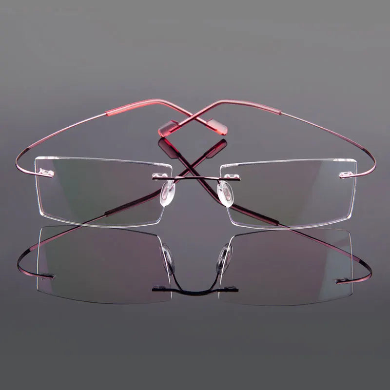 Gmei Optical Fashion Rimless Glasses Frame Memory Alloy Eyeglasses Prescription Ultralight Flexible Frames 9 Colors T8089