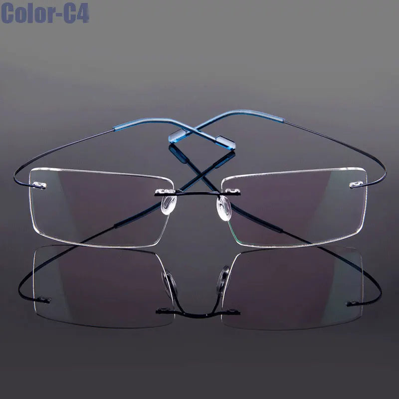 Gmei Optical Fashion Rimless Glasses Frame Memory Alloy Eyeglasses Prescription Ultralight Flexible Frames 9 Colors T8089