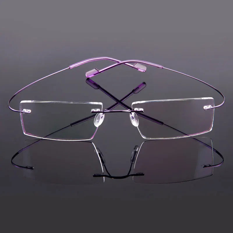 Gmei Optical Fashion Rimless Glasses Frame Memory Alloy Eyeglasses Prescription Ultralight Flexible Frames 9 Colors T8089