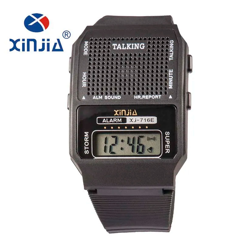 Simple Old Men and Women Talking Watch Speak Spanish Portugues Electronic Digital Sports WristWatches For The Blind People Elder