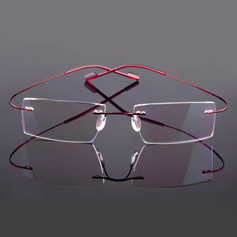 Gmei Optical Fashion Rimless Glasses Frame Memory Alloy Eyeglasses Prescription Ultralight Flexible Frames 9 Colors T8089