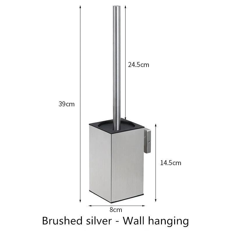 Toilet Brush Holder Wall Mounted Bathroom Cleaning Brush Toilet Brushes For Cleaning Storage Space Stainless steel Black gold
