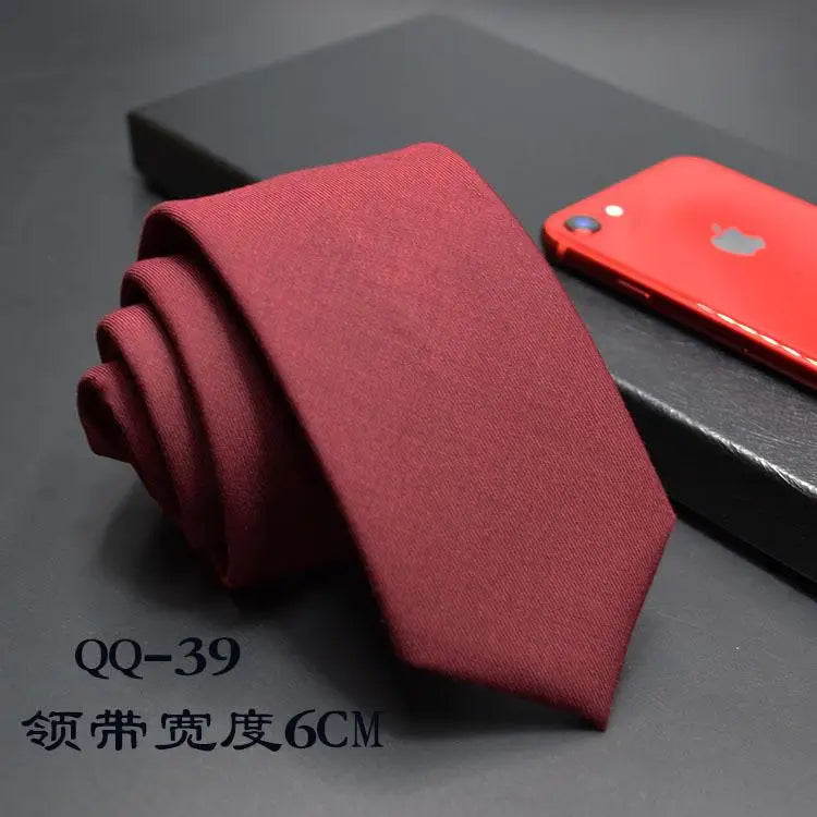 Mens Ties 6cm Classic Cotton Handmade Skinny Neck Ties for Men Striped Narrow Collar Slim Cashmere Tie Casual Plaid Tie For Man