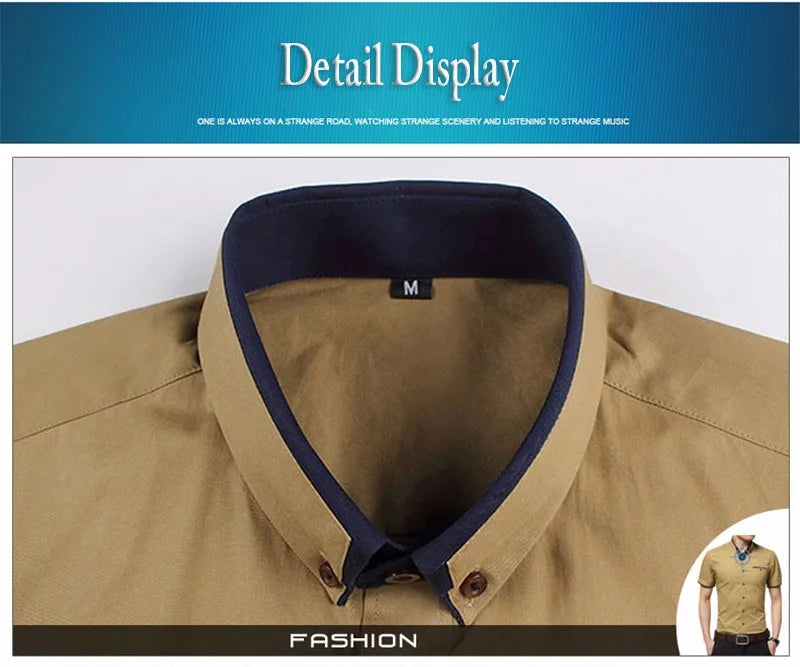 2025 New Arrival Brand Men's Summer Business Shirt Short Sleeves Turn-down Collar Tuxedo Shirt Shirt Men Shirts Big Size 5XL