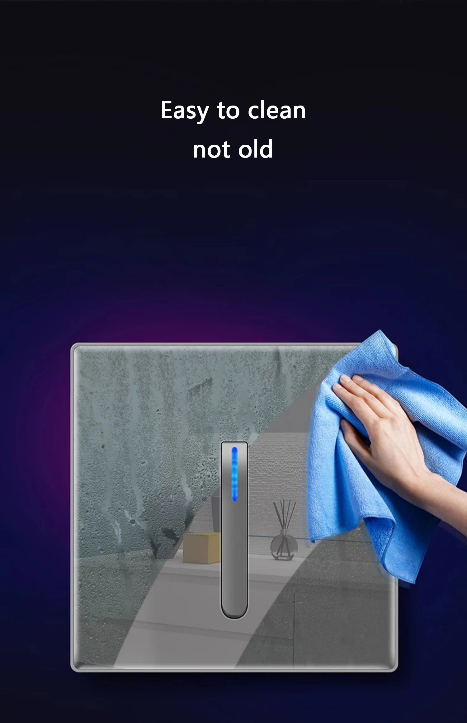 Wall Light Switch Panel Tempered Glass International Switch Self-reset 1/2/3/4 Gang 1/2 Way LED Indicator Piano Key Wall Panel