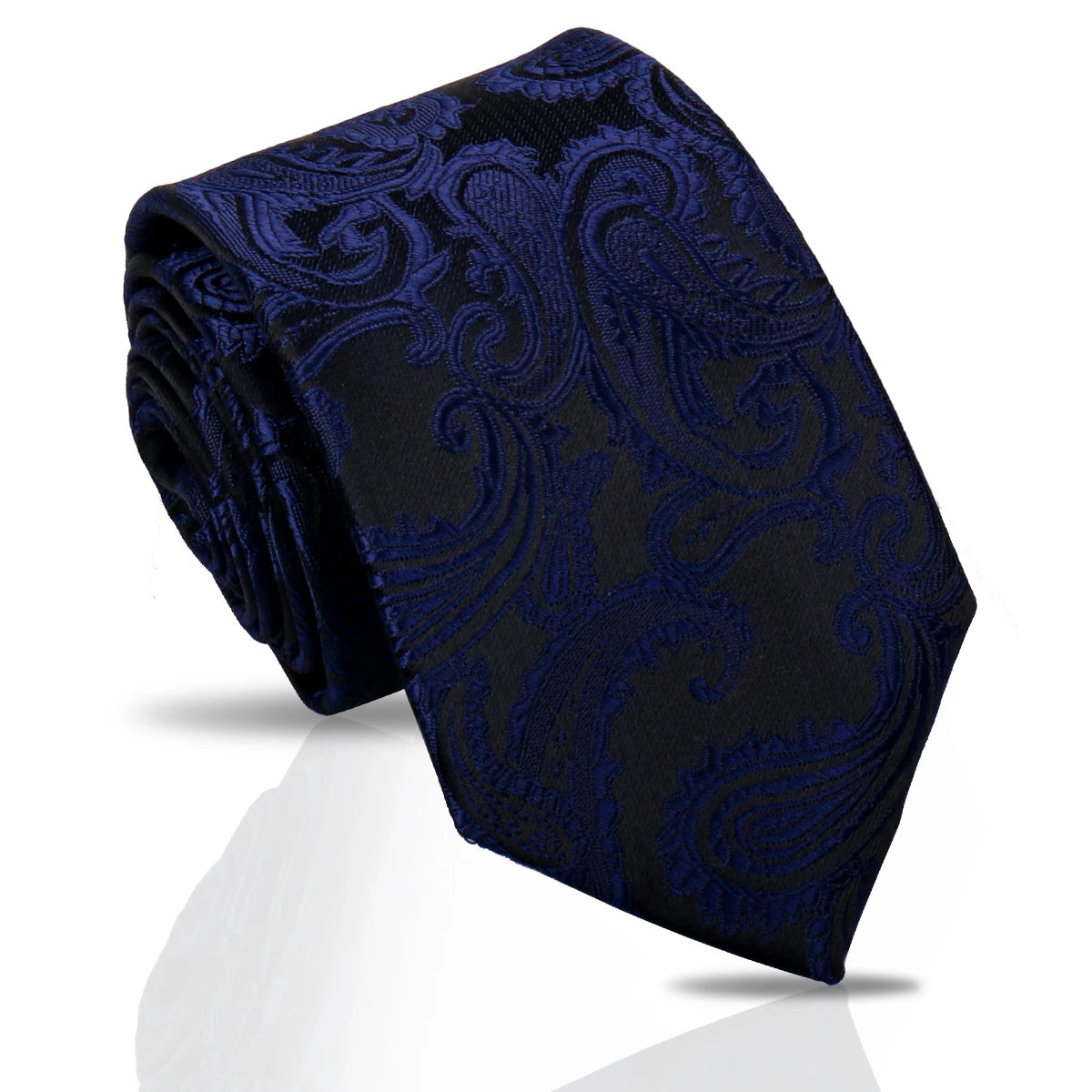 Man Tie Brand New Fashion Paisley Black Necktie Orange Dark Blue Gravata For Men Slim Paisley Floral Fit Wedding Workplace Neck