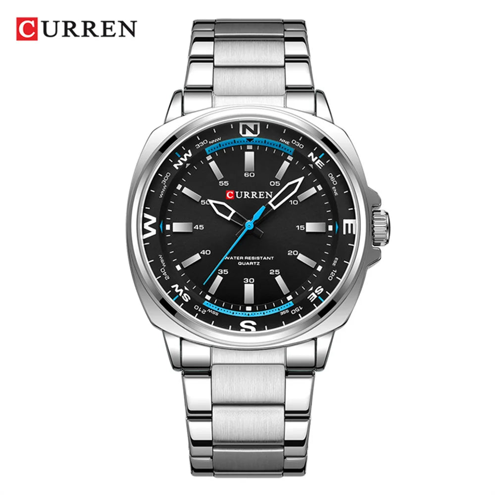 New CURREN Top Brand Luxury Mens Watches Male Clocks Date Sport Military Clock Leather Strap Quartz Business Men Watch Gift 8225