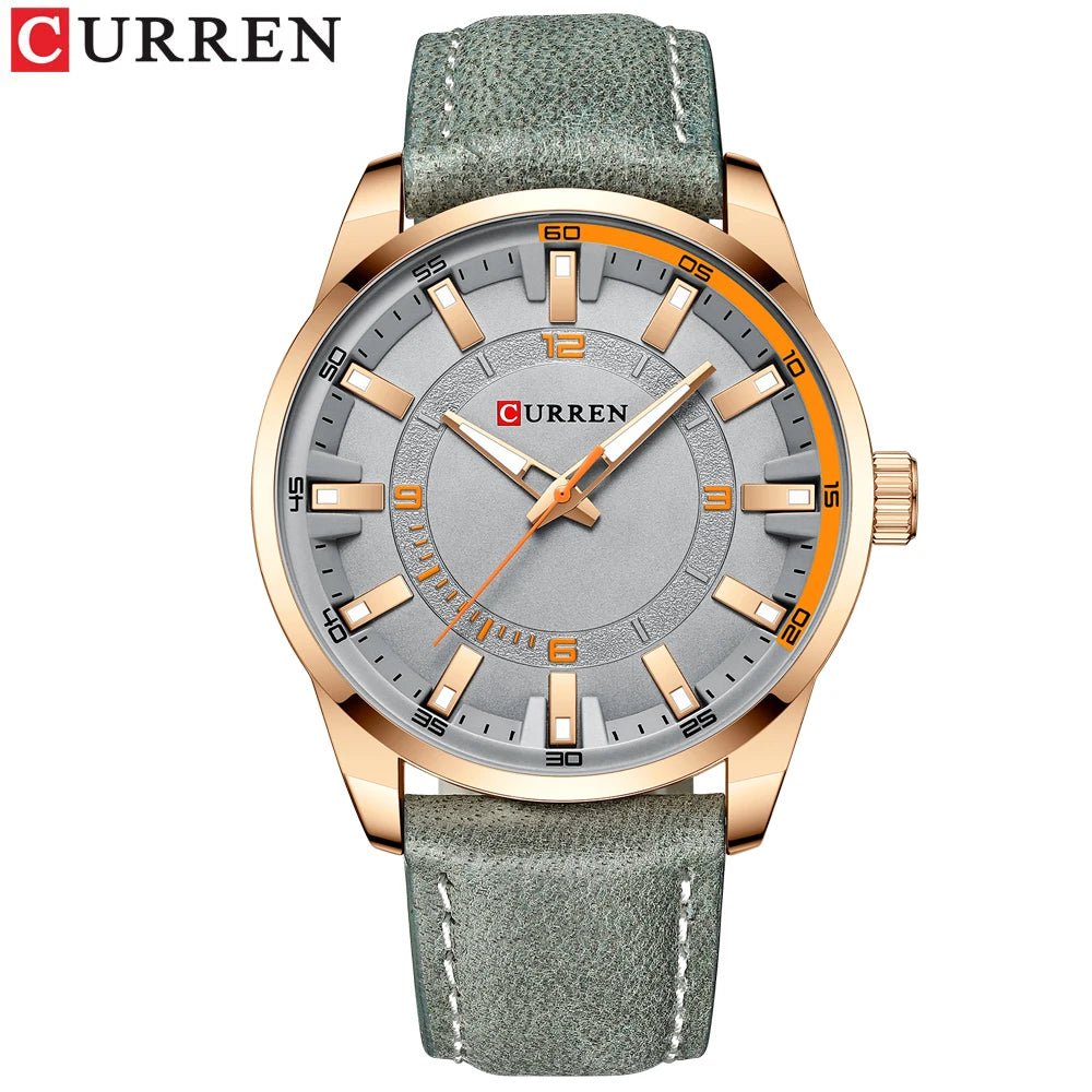 New CURREN Top Brand Luxury Mens Watches Male Clocks Date Sport Military Clock Leather Strap Quartz Business Men Watch Gift 8225