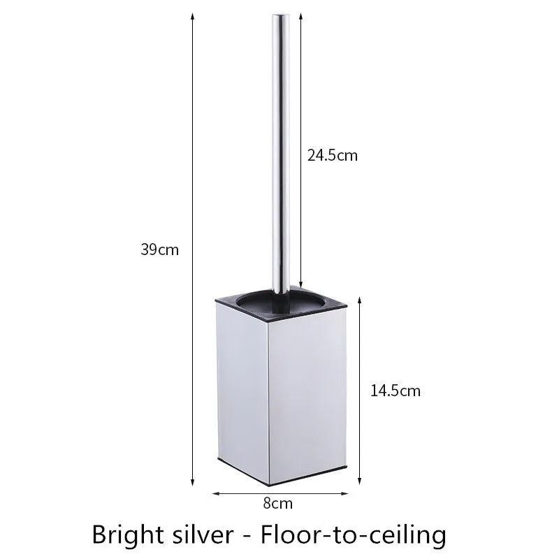 Toilet Brush Holder Wall Mounted Bathroom Cleaning Brush Toilet Brushes For Cleaning Storage Space Stainless steel Black gold