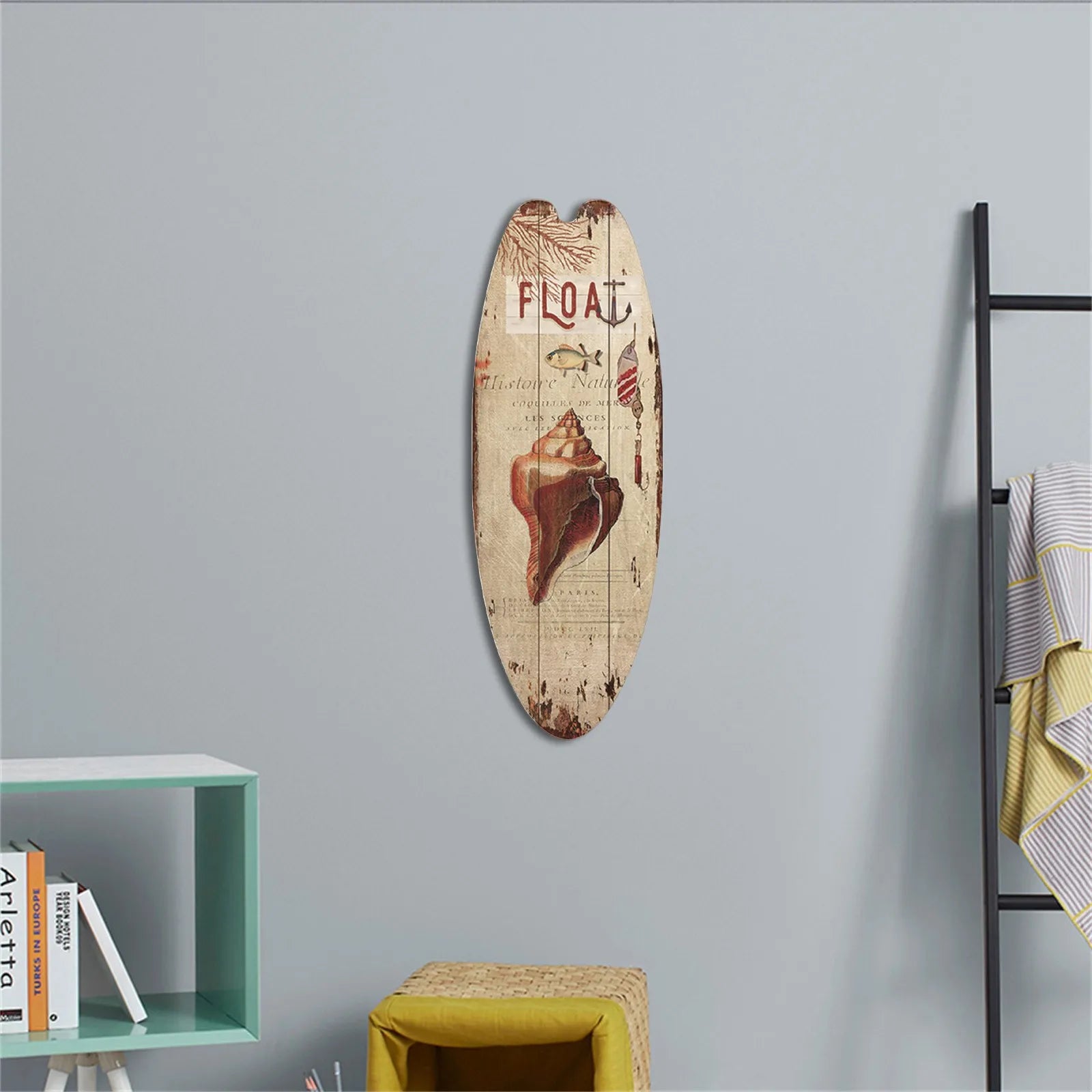 Wood Surfboard Home Decor Festival Bar Home Party Decor Casual Trend Wooden Sign Beach Style Hanging Retro Home Decor