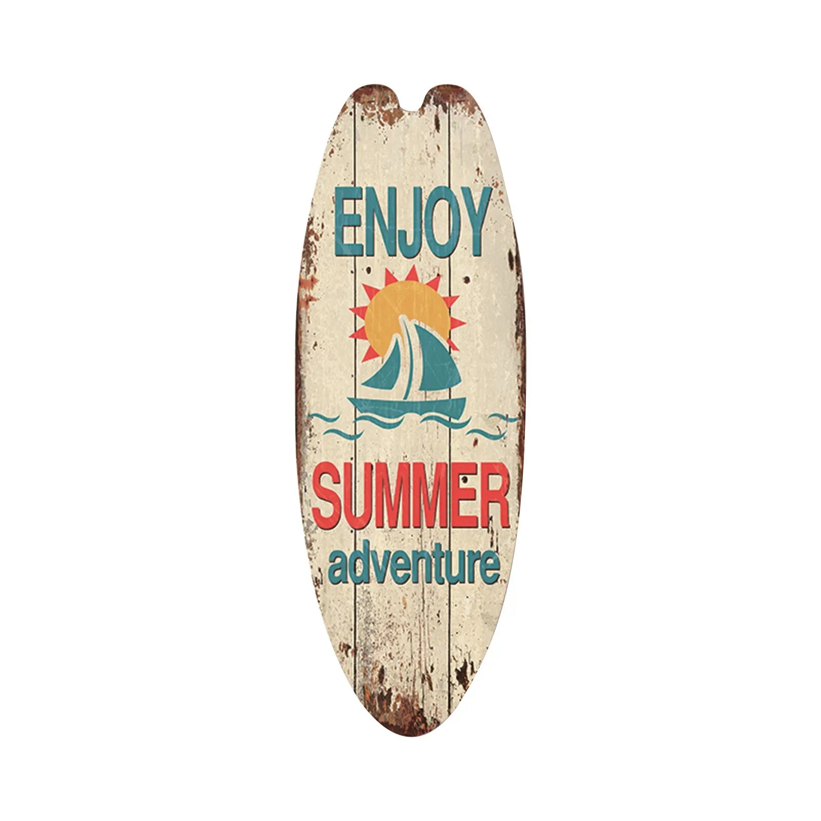 Wood Surfboard Home Decor Festival Bar Home Party Decor Casual Trend Wooden Sign Beach Style Hanging Retro Home Decor