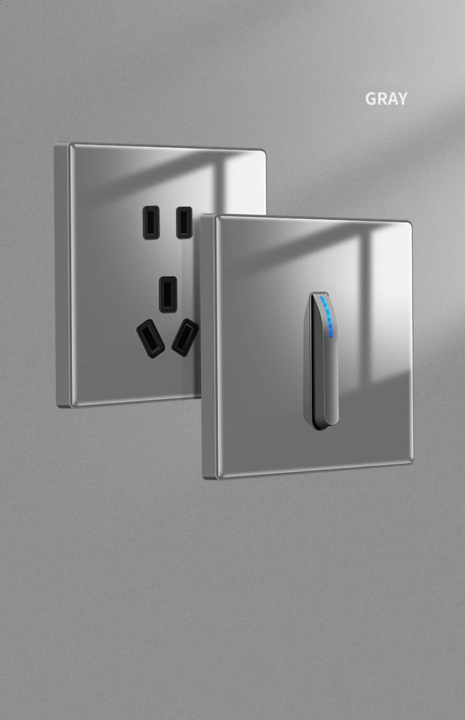 Wall Light Switch Panel Tempered Glass International Switch Self-reset 1/2/3/4 Gang 1/2 Way LED Indicator Piano Key Wall Panel