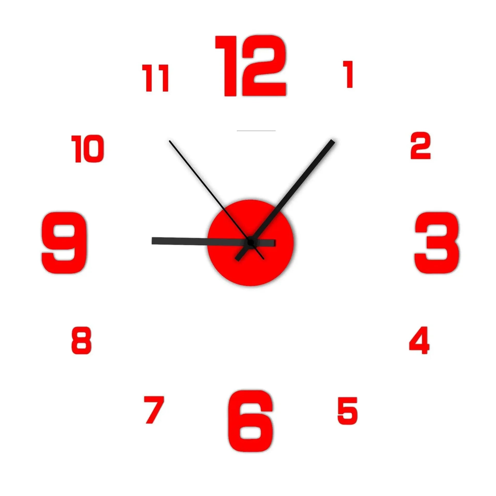 Creative Frameless DIY Wall Clock Wall Mechanism Night light  Arrows Decal Home Silent Clock Living Room Office Wall Decoration