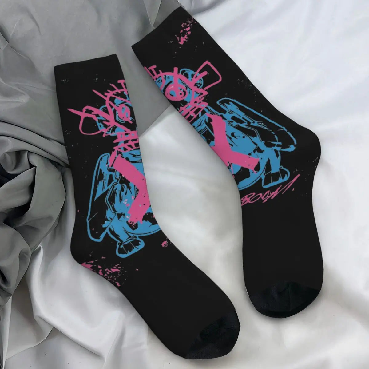 Jinx Monkey Socks Arcane L-League Anime Legends Kawaii Stockings Unisex Men Medium Soft Sports Autumn Pattern Anti Slip Socks