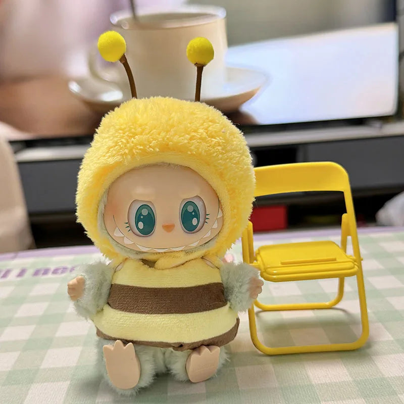 17cm Cute Mini Plush Doll Clothes Outfit Accessories for Korea Kpop Labubu Idol Dolls Shark Clothing DIY Labubu Clothes