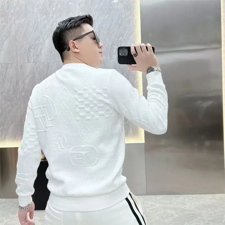 2025Autumn Casual Men's Solid Hoodie Comfortable Strecth Sweatshirts Loose Pocket Warm Clothes Fashion Street Female Pullovers