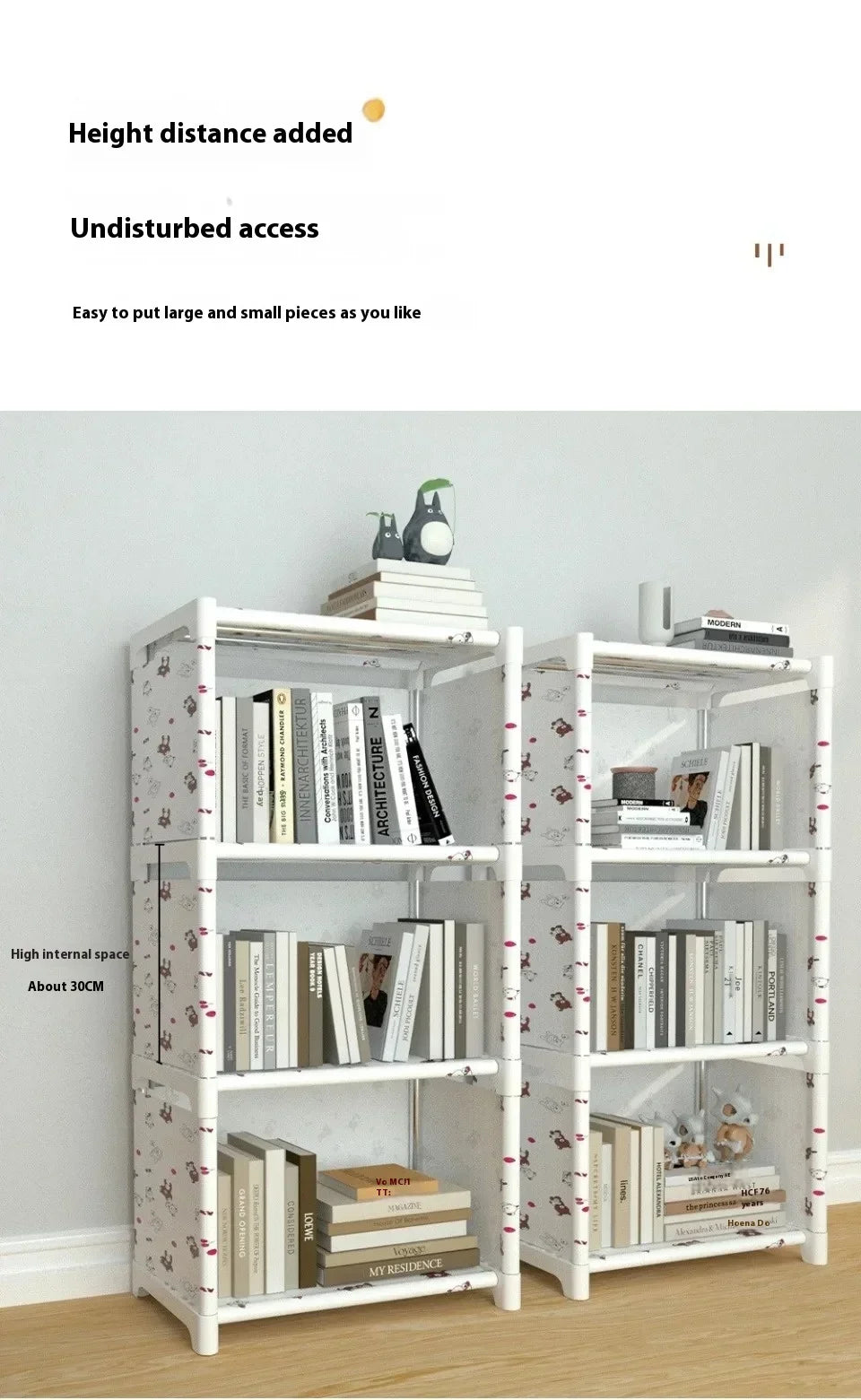 Simple Bookshelf Easy Assembly Bookcase Square Storage Shelf Multi-Layer Book Closet Living Room And Study Bedroom Storage Shelf