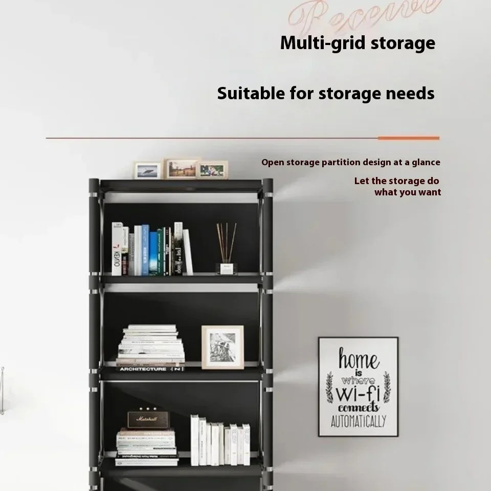 Simple Bookshelf Easy Assembly Bookcase Square Storage Shelf Multi-Layer Book Closet Living Room And Study Bedroom Storage Shelf