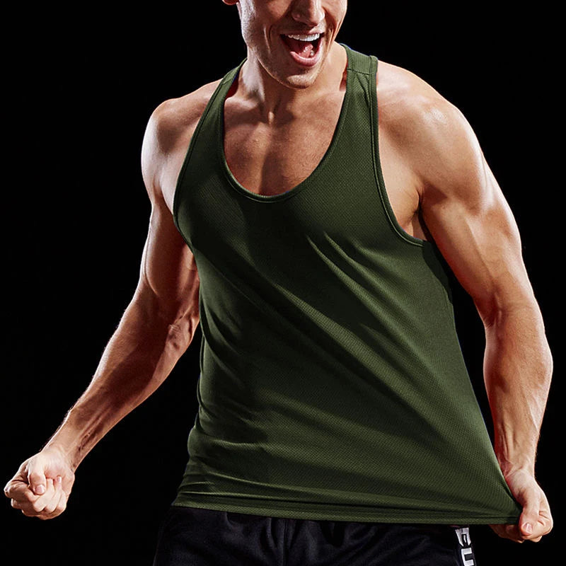 Men Running Vest Summer Gym Fitness Male Sleeveless Shirt Workout Training Singlets Football Tanktop Clothing Sport Tank Top Men