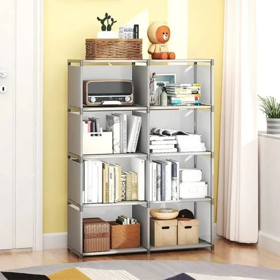 Simple Bookshelf Easy Assembly Bookcase Square Storage Shelf Multi-Layer Book Closet Living Room And Study Bedroom Storage Shelf