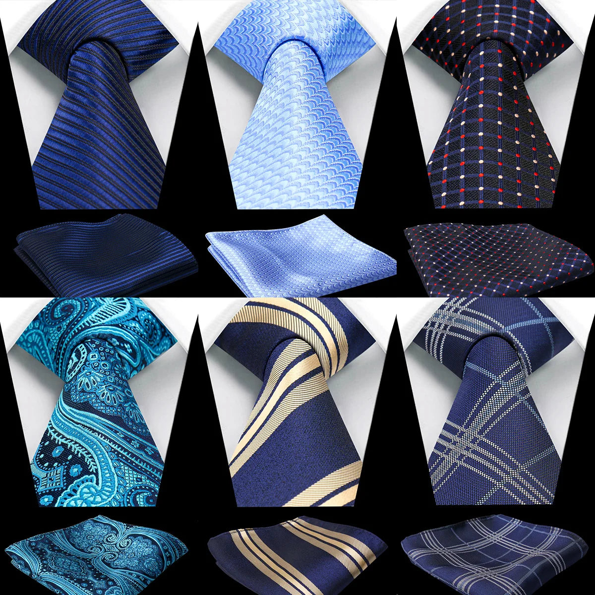 Tie Man Handky Suit Set Fashion Brand Business Neckwear Handkerchief Dotted Striped Design Wedding Accessories Wholesale Gravata