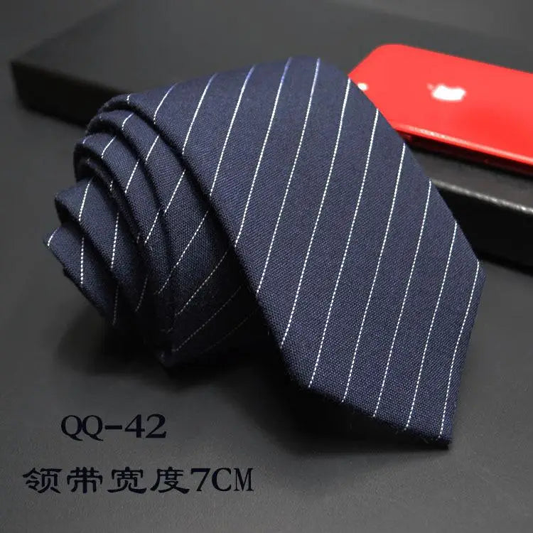 Mens Ties 6cm Classic Cotton Handmade Skinny Neck Ties for Men Striped Narrow Collar Slim Cashmere Tie Casual Plaid Tie For Man