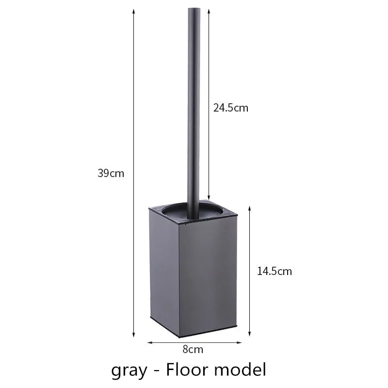 Toilet Brush Holder Wall Mounted Bathroom Cleaning Brush Toilet Brushes For Cleaning Storage Space Stainless steel Black gold