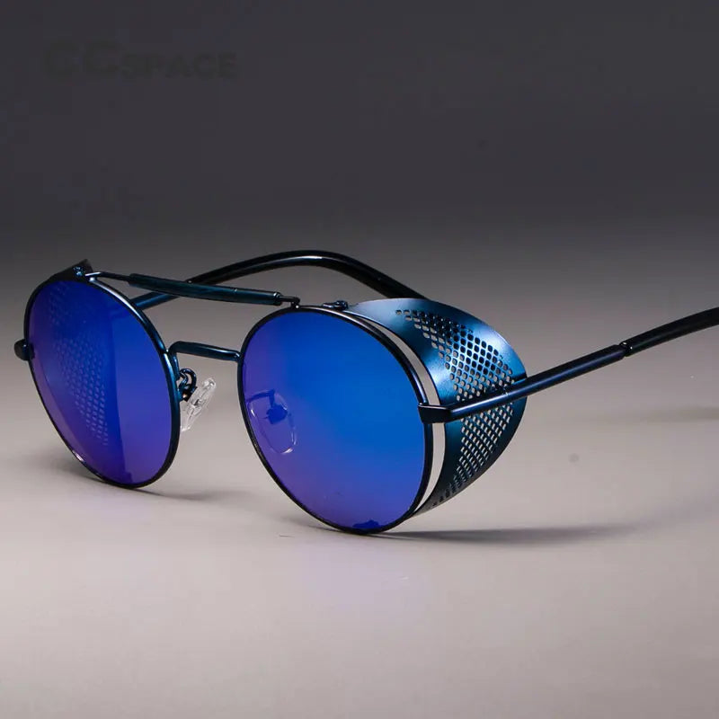 zml14 Retro Round Metal Sunglasses Steampunk Men Women Brand Designer Glasses Oculos De Sol Shades UV Protection
