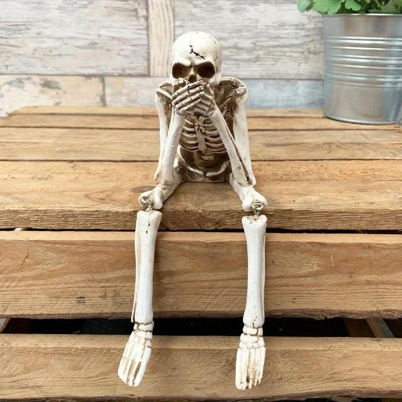 New Human Skeleton Simulation Halloween Decoration Graduation Season Decorations Goth Family Scary Cabin Halloween Decor