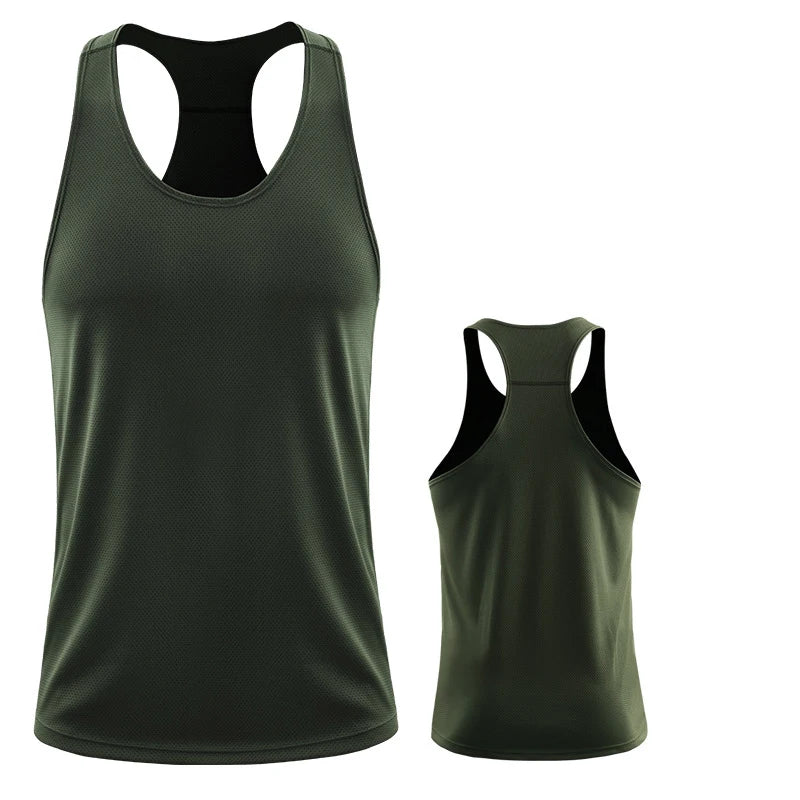 Men Running Vest Summer Gym Fitness Male Sleeveless Shirt Workout Training Singlets Football Tanktop Clothing Sport Tank Top Men