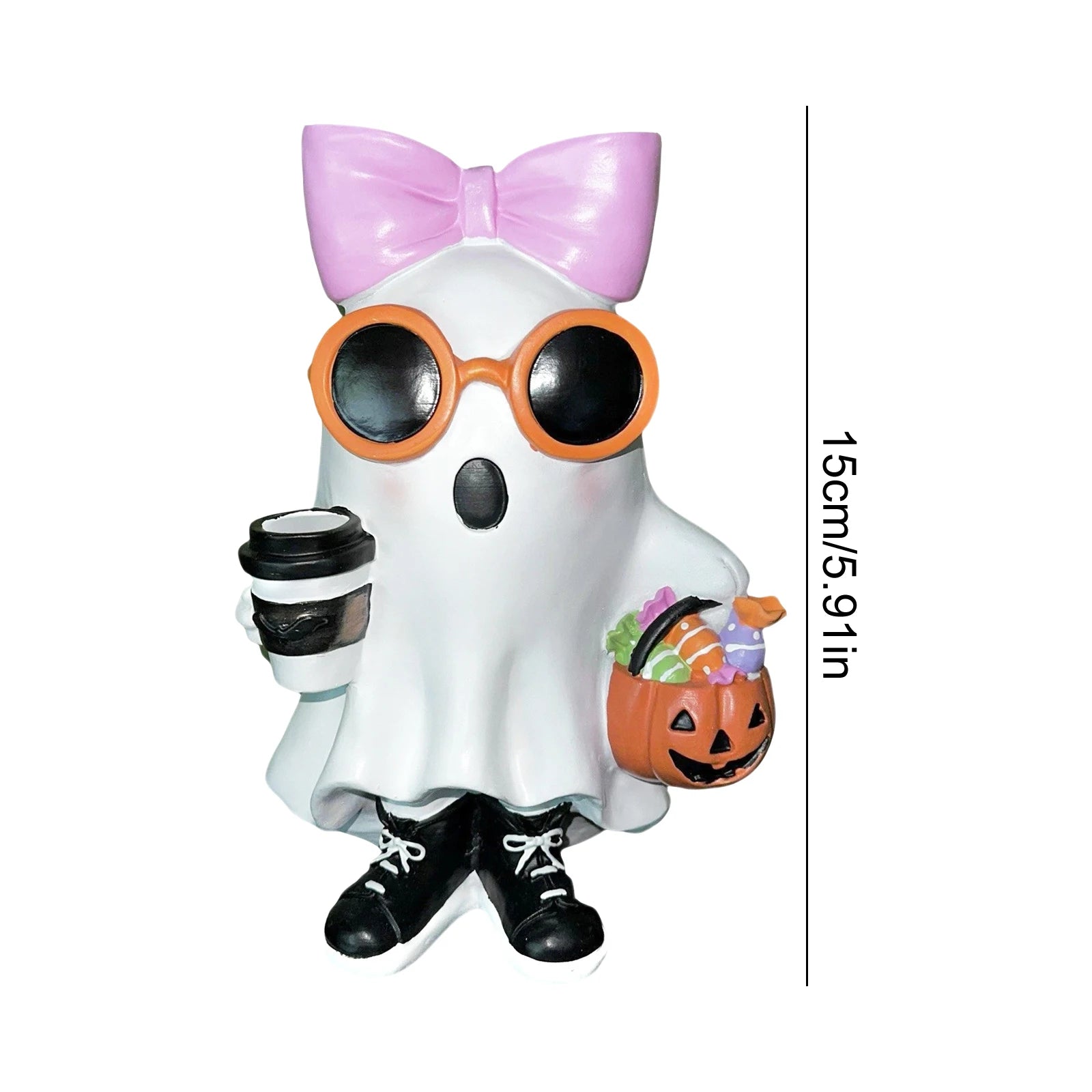 Halloween Bow Ghosts Halloween Party Atmosphere Desktop Decoration Ornaments Cute Ghosts Garden Decoration Home Decor