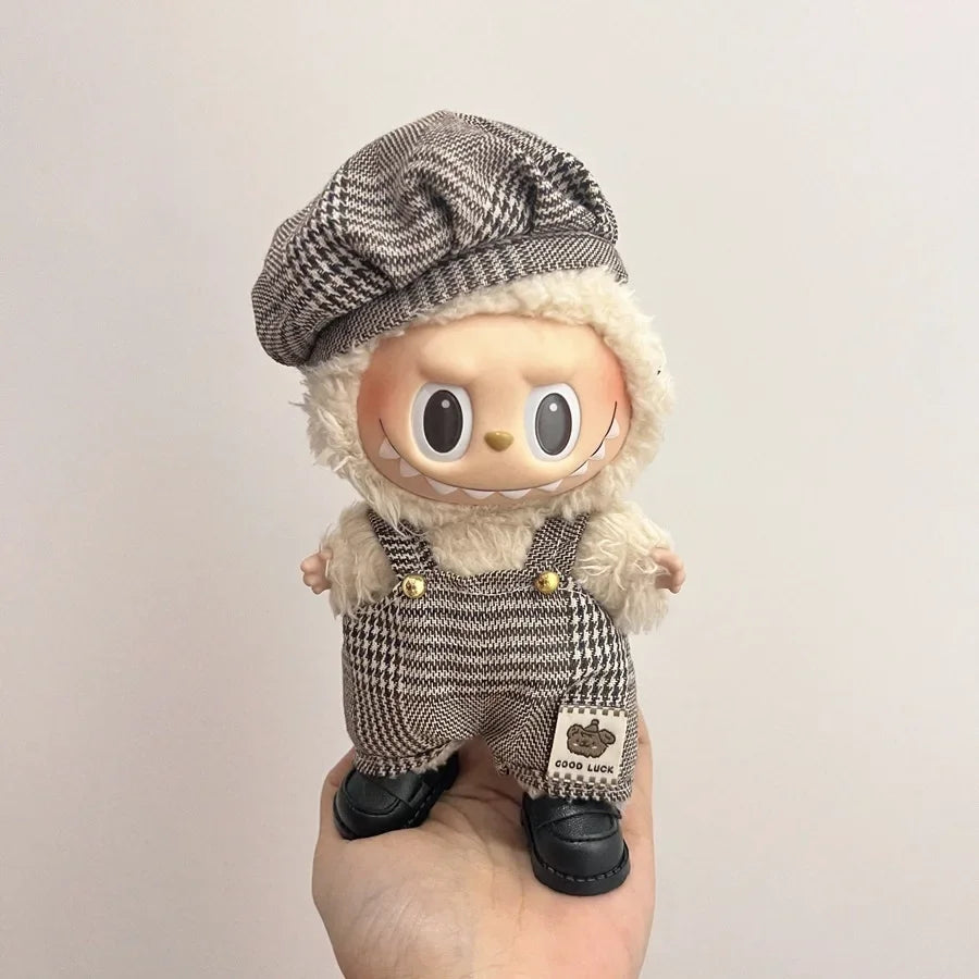 Labubu Clothing Popular New Products Fashion Velcro 17cm Doll Cute Dress Casual Set Skirt Plush Toy Clothing