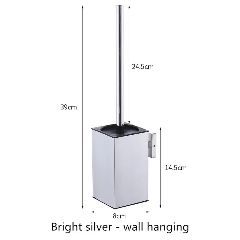 Toilet Brush Holder Wall Mounted Bathroom Cleaning Brush Toilet Brushes For Cleaning Storage Space Stainless steel Black gold