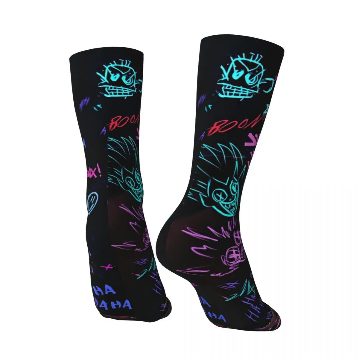Jinx Monkey Socks Arcane L-League Anime Legends Kawaii Stockings Unisex Men Medium Soft Sports Autumn Pattern Anti Slip Socks