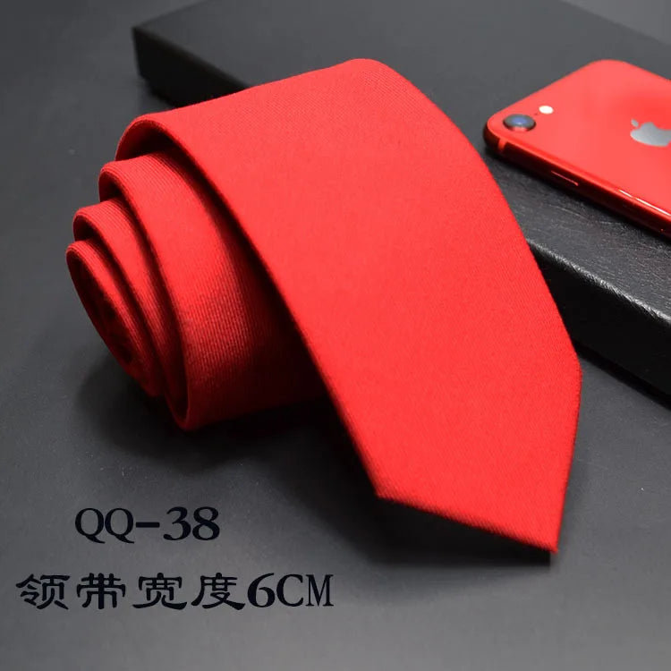 Mens Ties 6cm Classic Cotton Handmade Skinny Neck Ties for Men Striped Narrow Collar Slim Cashmere Tie Casual Plaid Tie For Man