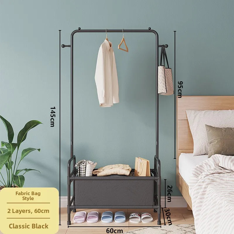 Indoor Floor Standing Clothes Drng Ra Bedroom Balcony Overnight Clothes Storage Holder Small Size Dormi Rent