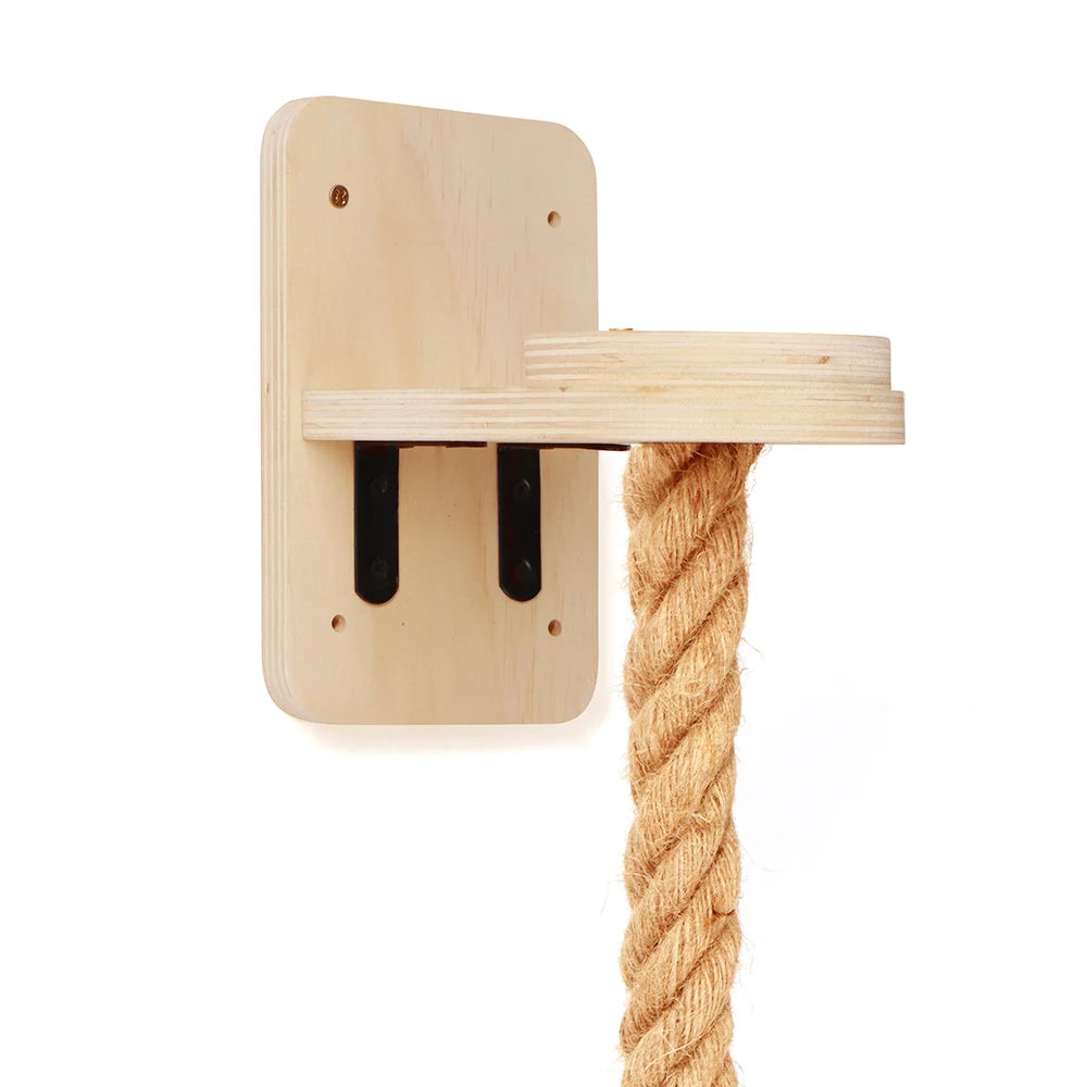 Cat Climbing Shelf and Rope Tree Wall Mounted Scratching Post Sisal Rope Lounging Interactive Play Toys Gym for Indoor Cats