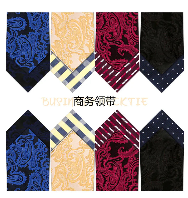 Man Tie Brand New Fashion Paisley Black Necktie Orange Dark Blue Gravata For Men Slim Paisley Floral Fit Wedding Workplace Neck