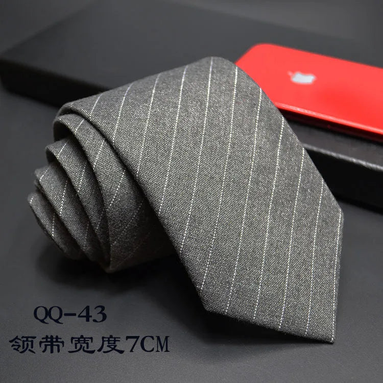 Mens Ties 6cm Classic Cotton Handmade Skinny Neck Ties for Men Striped Narrow Collar Slim Cashmere Tie Casual Plaid Tie For Man