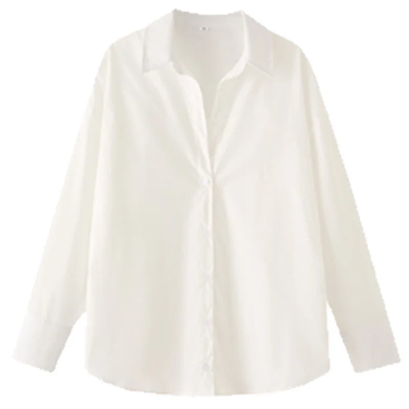 TRAF Woman 2025 Oversized Shirts & Blouses Spring Summer 2025 Woman Elegant Button Up Long Sleeve Blouses Fashion Plus Size Tops