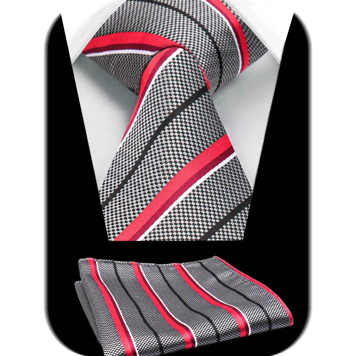 Tie Man Handky Suit Set Fashion Brand Business Neckwear Handkerchief Dotted Striped Design Wedding Accessories Wholesale Gravata