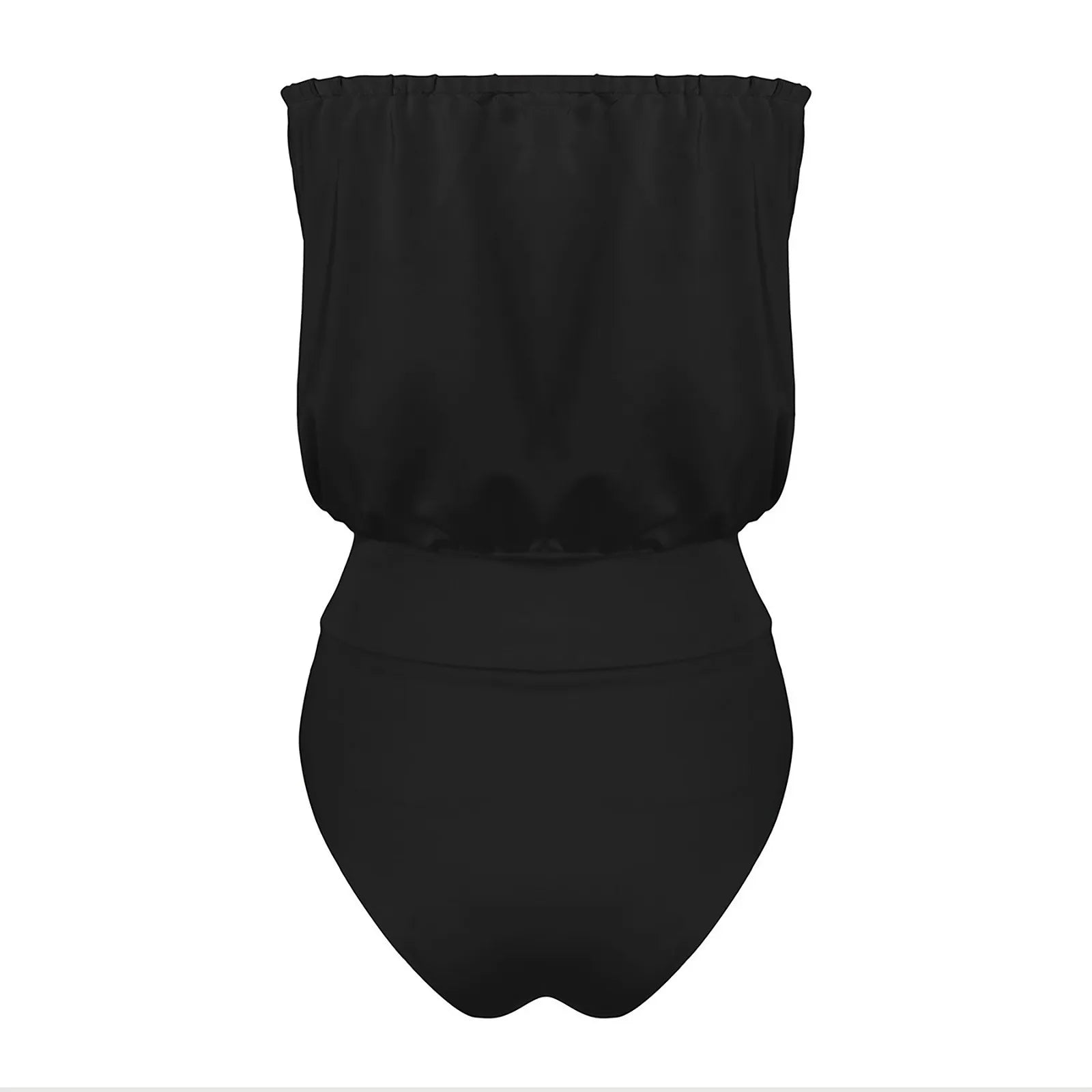 Sexy bikini Young Style Solid Color Women's Swimsuit  Tube Top Off Shoulder Swimsuit For Teenagers biquinis feminino tendência