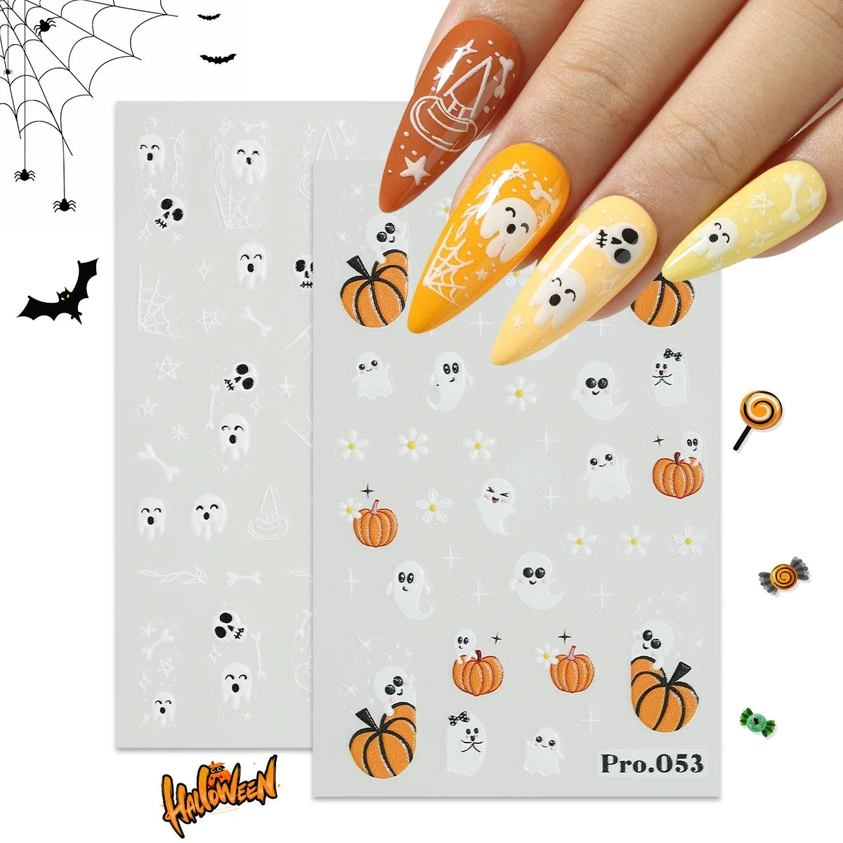 YOKEFELLOW Glow in the Dark Gel Nail Polish 10ML Orange Fluorescent Neon Luminous Gel Polish Nail Art for Halloween Women Girls
