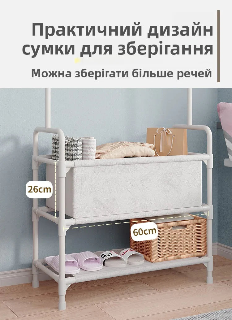 Indoor Floor Standing Clothes Drng Ra Bedroom Balcony Overnight Clothes Storage Holder Small Size Dormi Rent