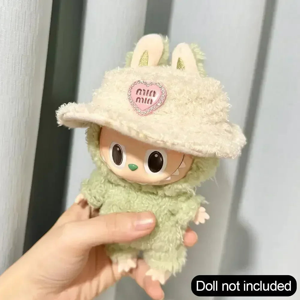Labubu V1 V2 Party Pink White Striped Sweater Cup Clothing  Idol Cute Doll Clothes Fashion Sweater Outfit Accessories Sitting