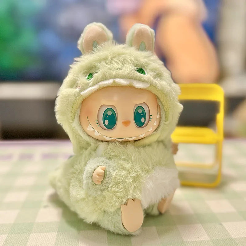 17cm Cute Mini Plush Doll Clothes Outfit Accessories for Korea Kpop Labubu Idol Dolls Shark Clothing DIY Labubu Clothes