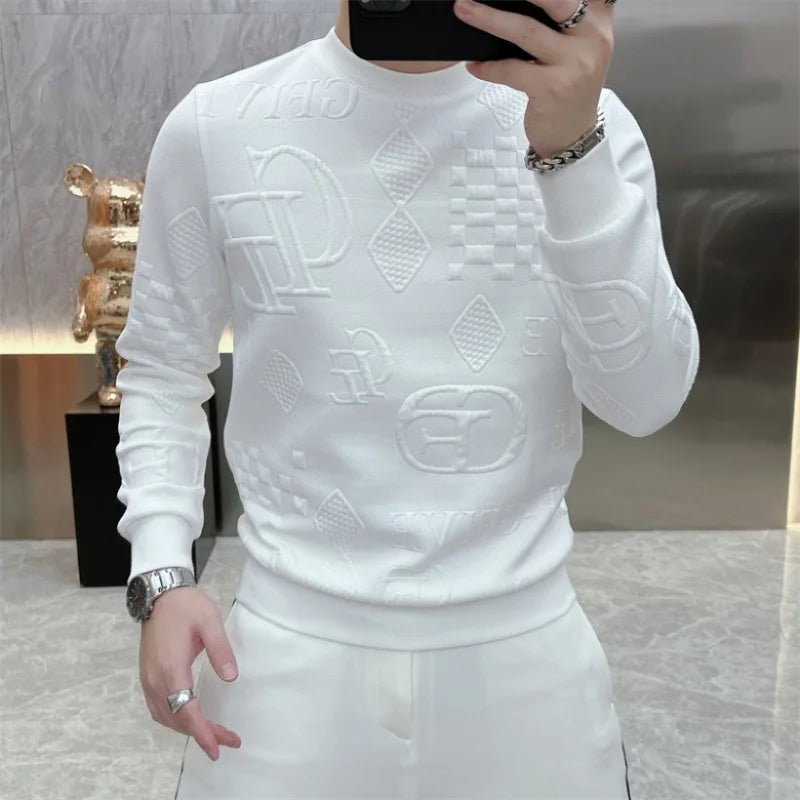 2025Autumn Casual Men's Solid Hoodie Comfortable Strecth Sweatshirts Loose Pocket Warm Clothes Fashion Street Female Pullovers