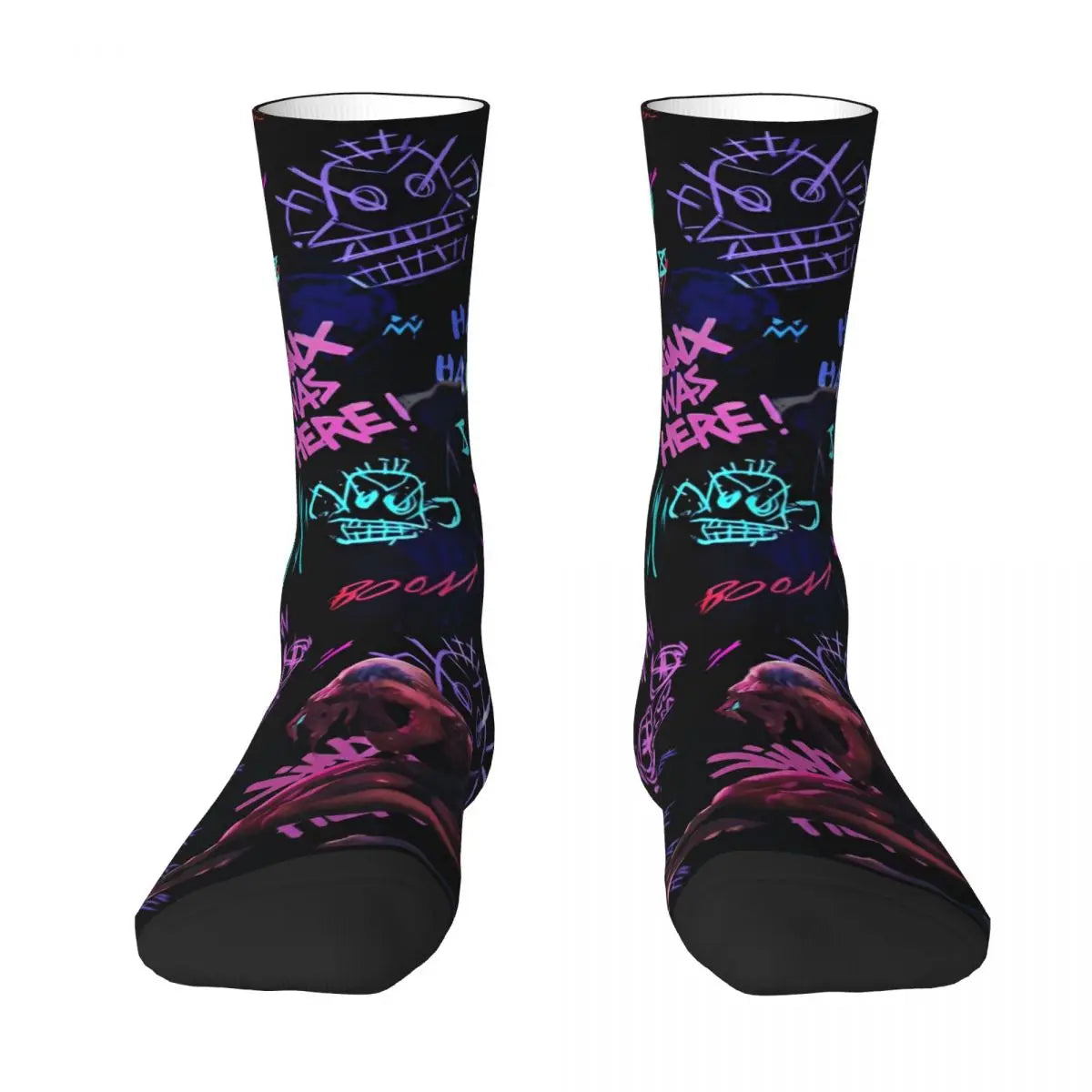 Jinx Monkey Socks Arcane L-League Anime Legends Kawaii Stockings Unisex Men Medium Soft Sports Autumn Pattern Anti Slip Socks